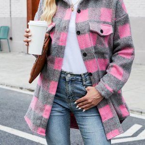 Pink and Grey Shacket